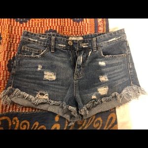 Free People mid-high waisted shorts